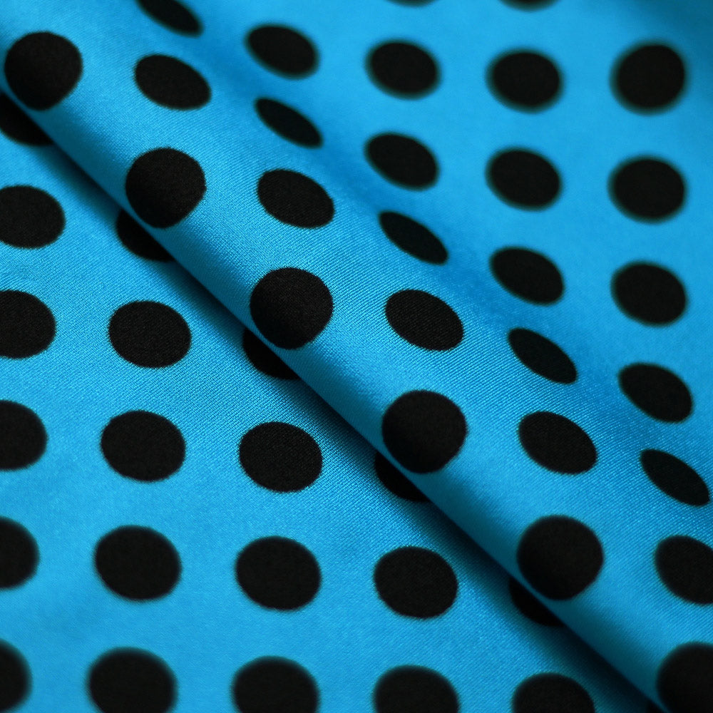 Turquoise, Black Dots