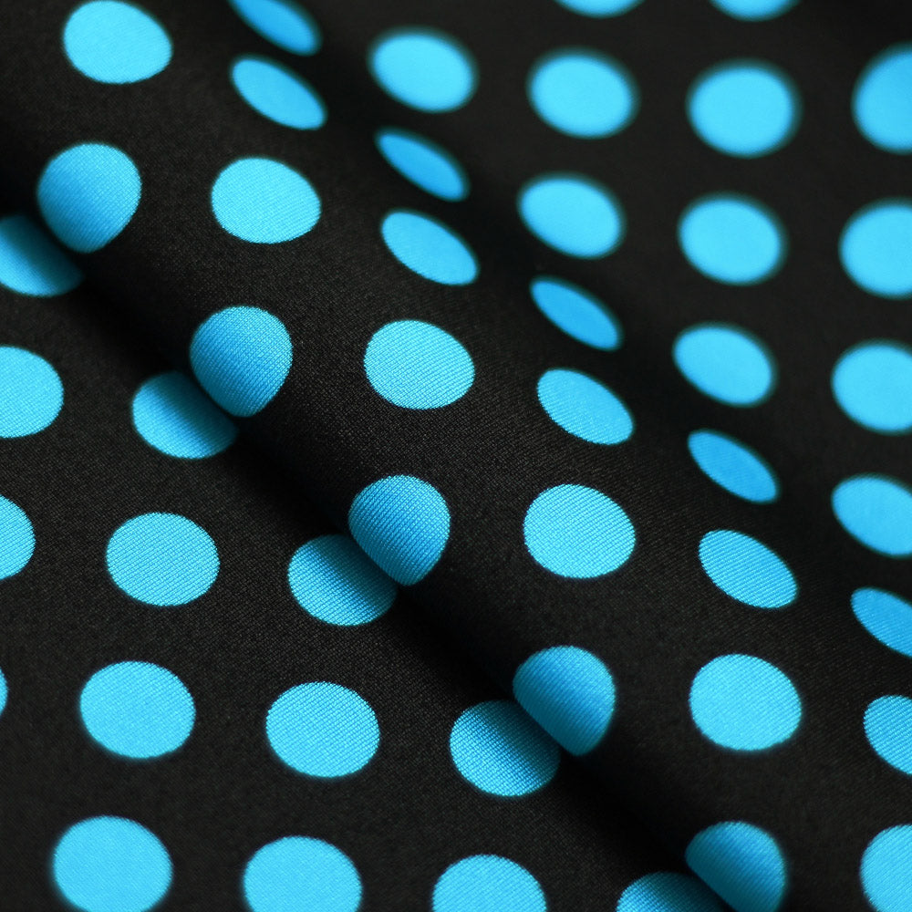 Black, Turquoise Dots