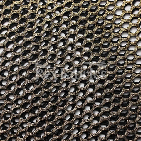 Diamond Mesh With Foil - 4-Way Stretch Poly Spandex Mesh in 12 Colorways