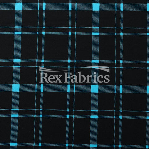 Modern Plaid Turquoise Black Modern Plaid Turquoise Black