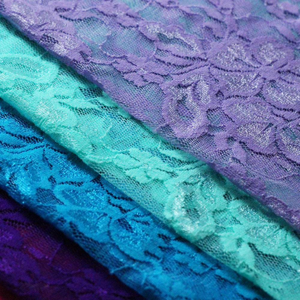 Floral Stretch Lace Fabric - Jasmine Stretch Lace - Floral Stretch Lace Fabric - Jasmine Stretch Lace -