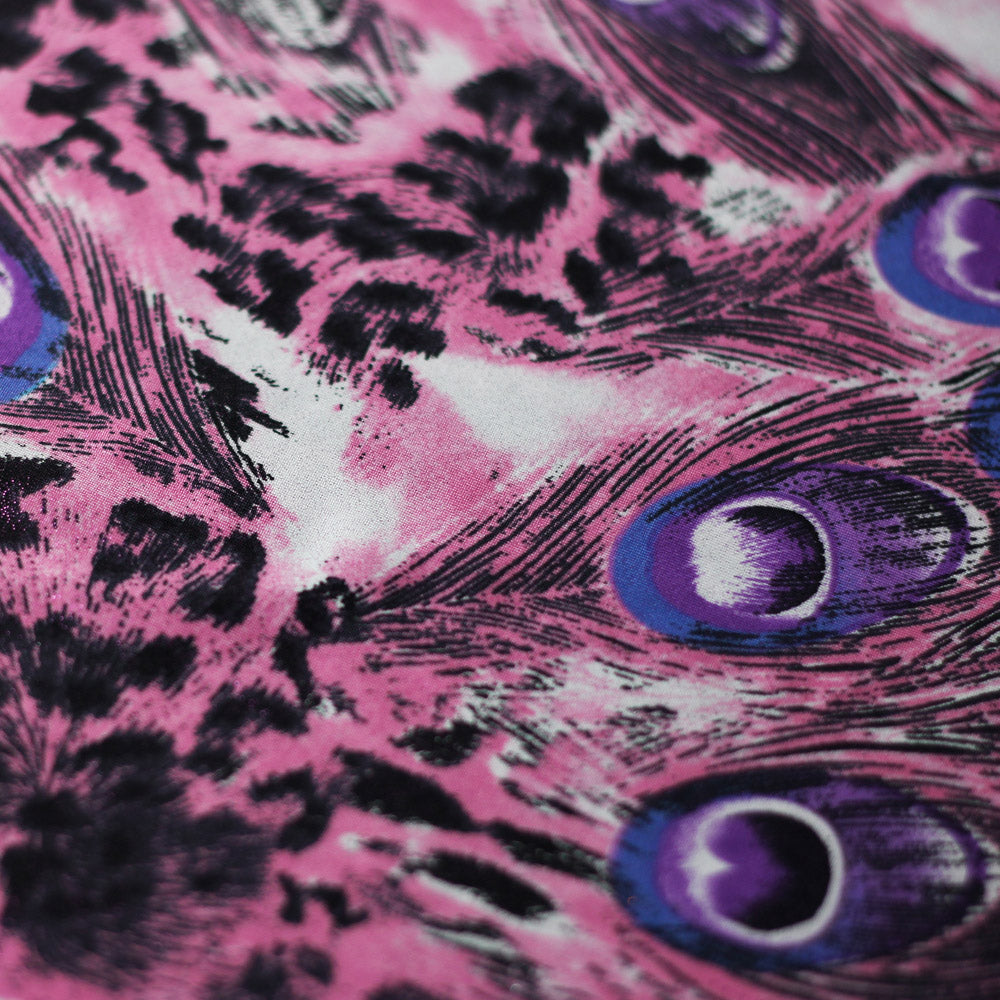 Peacock Foil fabric