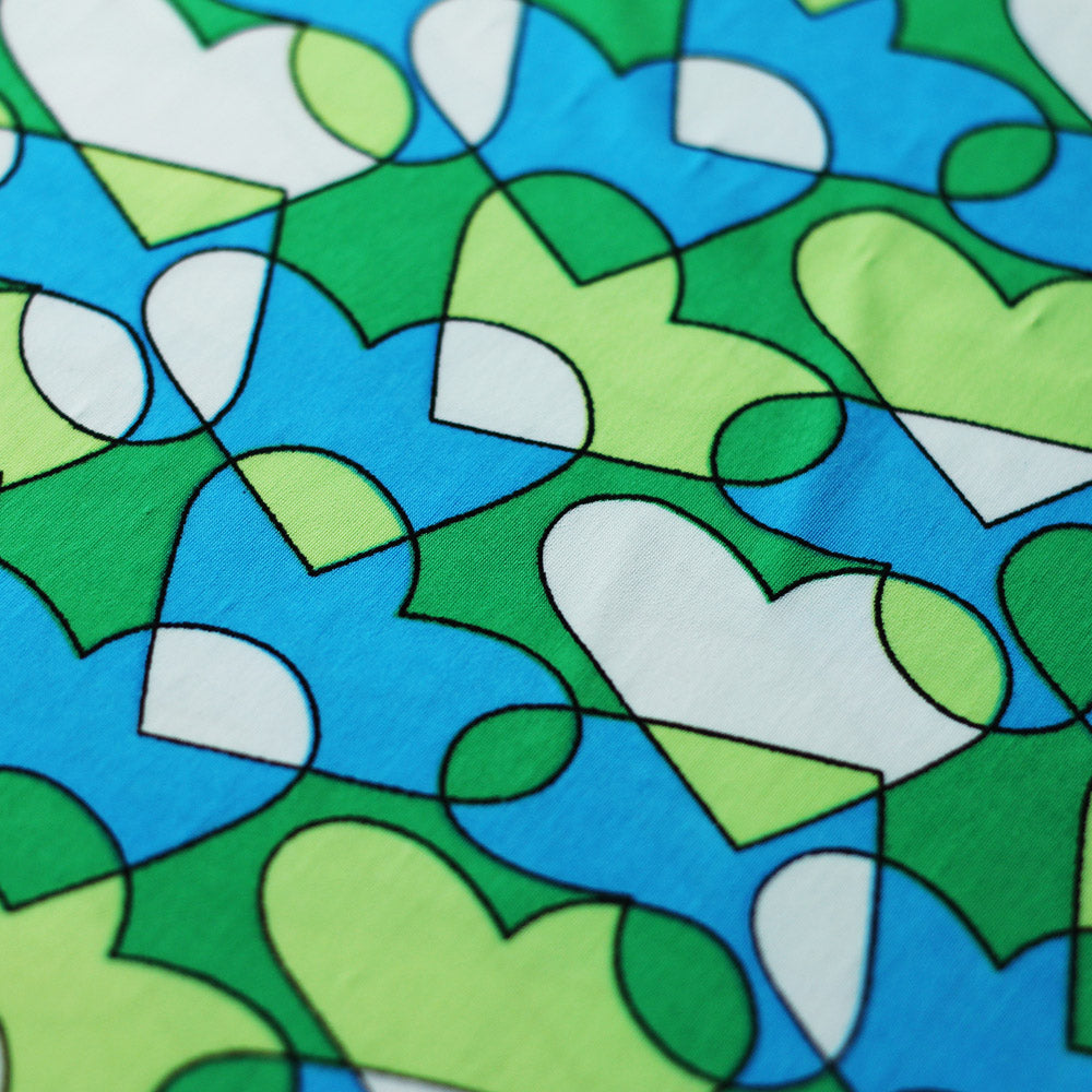 Cool Hearts fabric