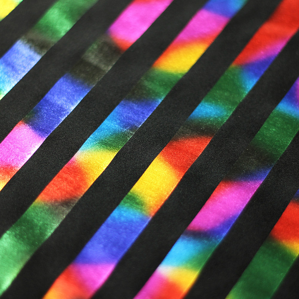 Holo Foil Stripes fabric