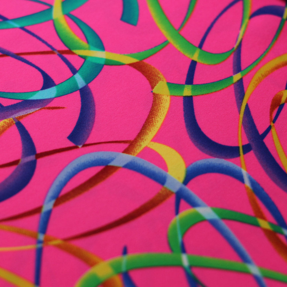 Wild Confetti Multi-color Rainbow Crescent Fabric