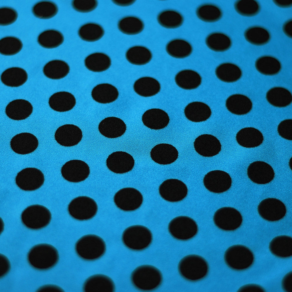 Turquoise, Black Dots