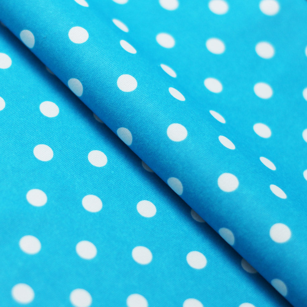 Turquoise, White Dots