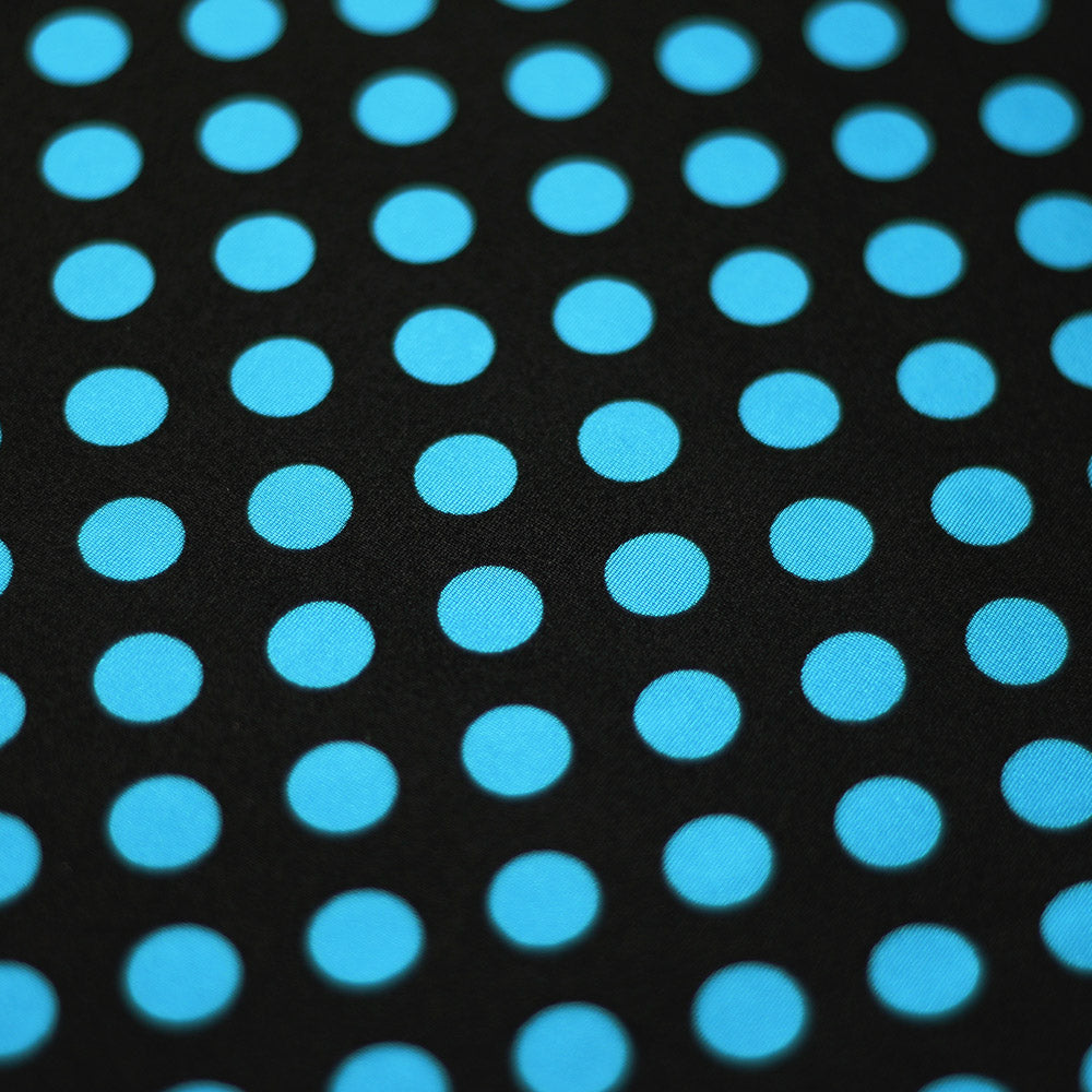 Black. Turquoise Dots