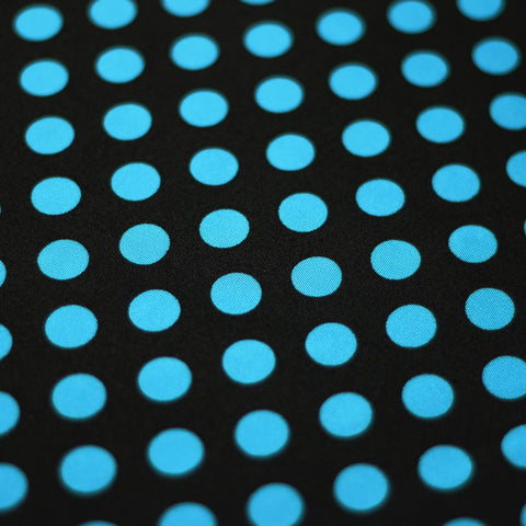 Black. Turquoise Dots