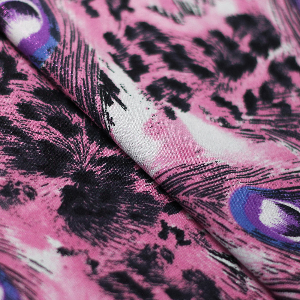 Peacock Foil fabric