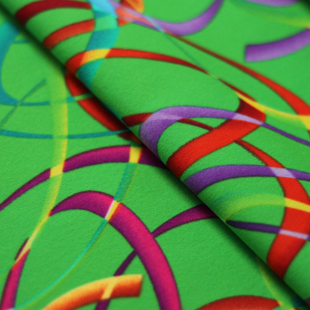 Wild Confetti Multi-color Rainbow Crescent Fabric