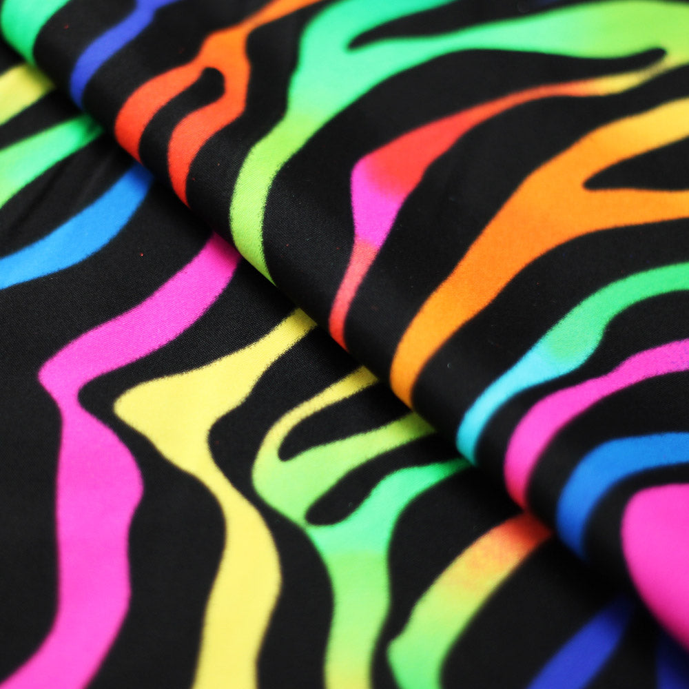 Magic Zebra - rainbow animal-print fabric