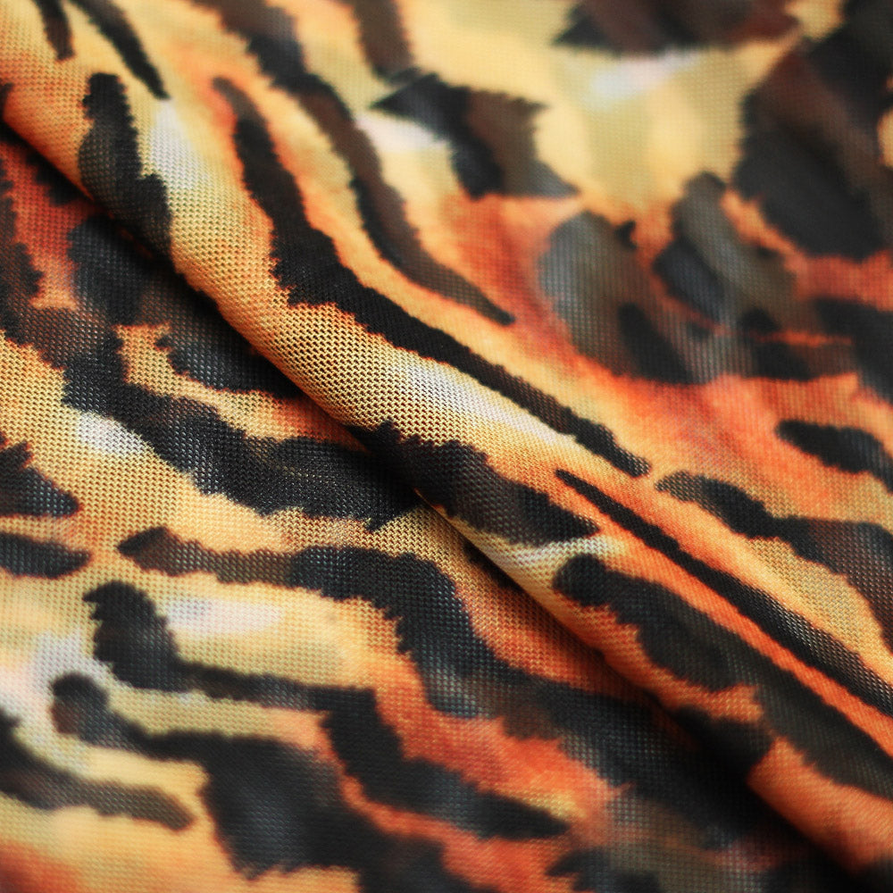 Tiger - tiger print poly fabric - poly spandex - – Rex Fabrics
