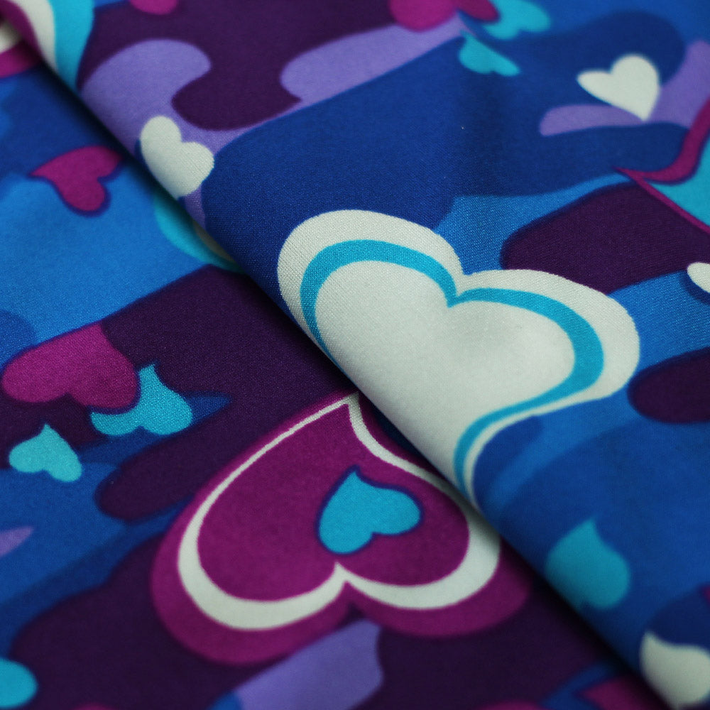 Camo Love Printed Nylon Spandex fabric