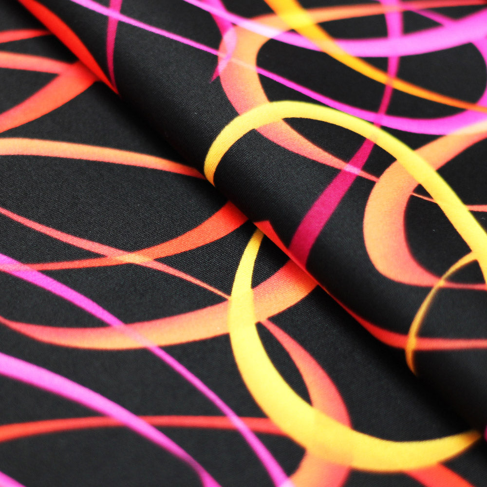 Wild Confetti Multi-color Rainbow Crescent Fabric