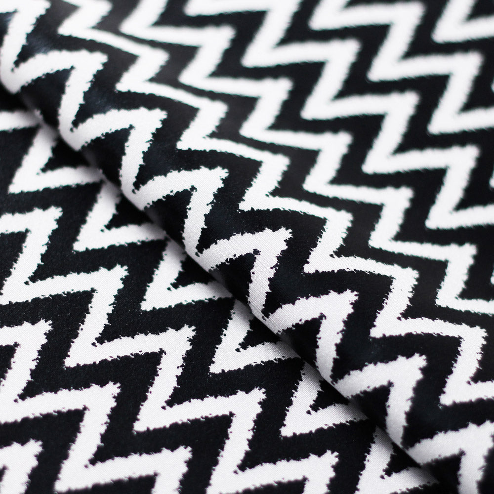 Chevron Foil Printed Nylon Spandex fabric