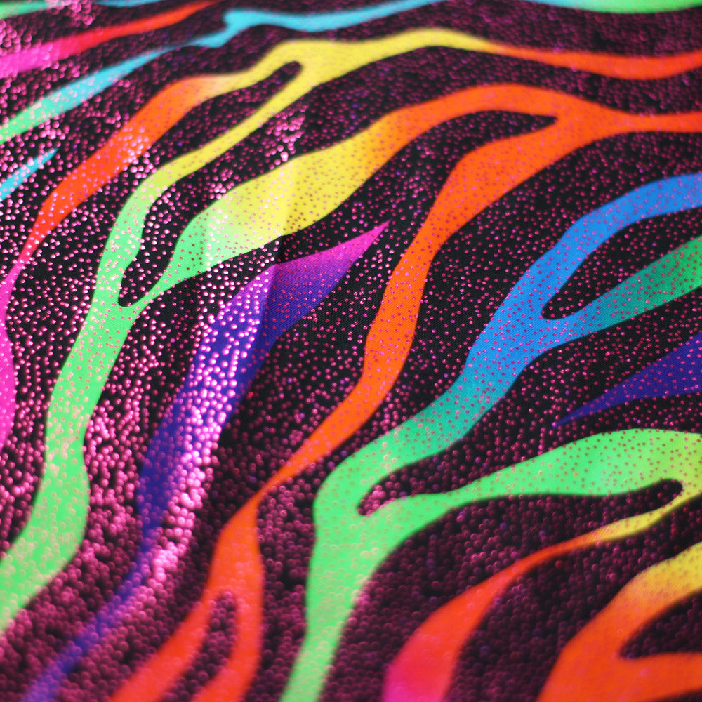 Magic Zebra - rainbow animal-print fabric