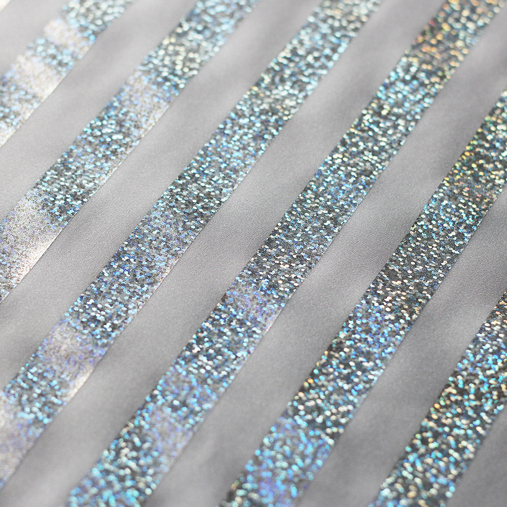 Holo Foil Stripes fabric