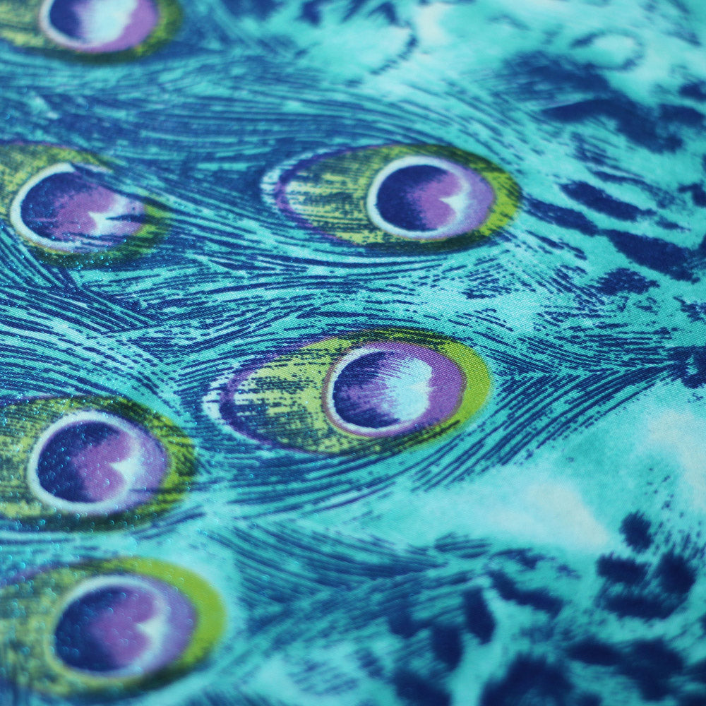 Peacock Foil fabric