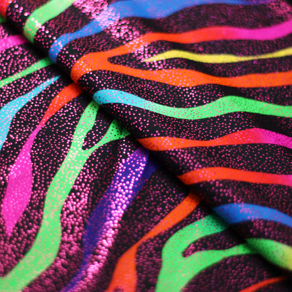 Magic Zebra - rainbow animal-print fabric