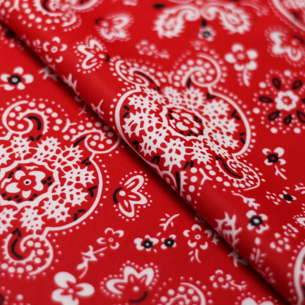 Bandana Printed Poly Spandex fabric