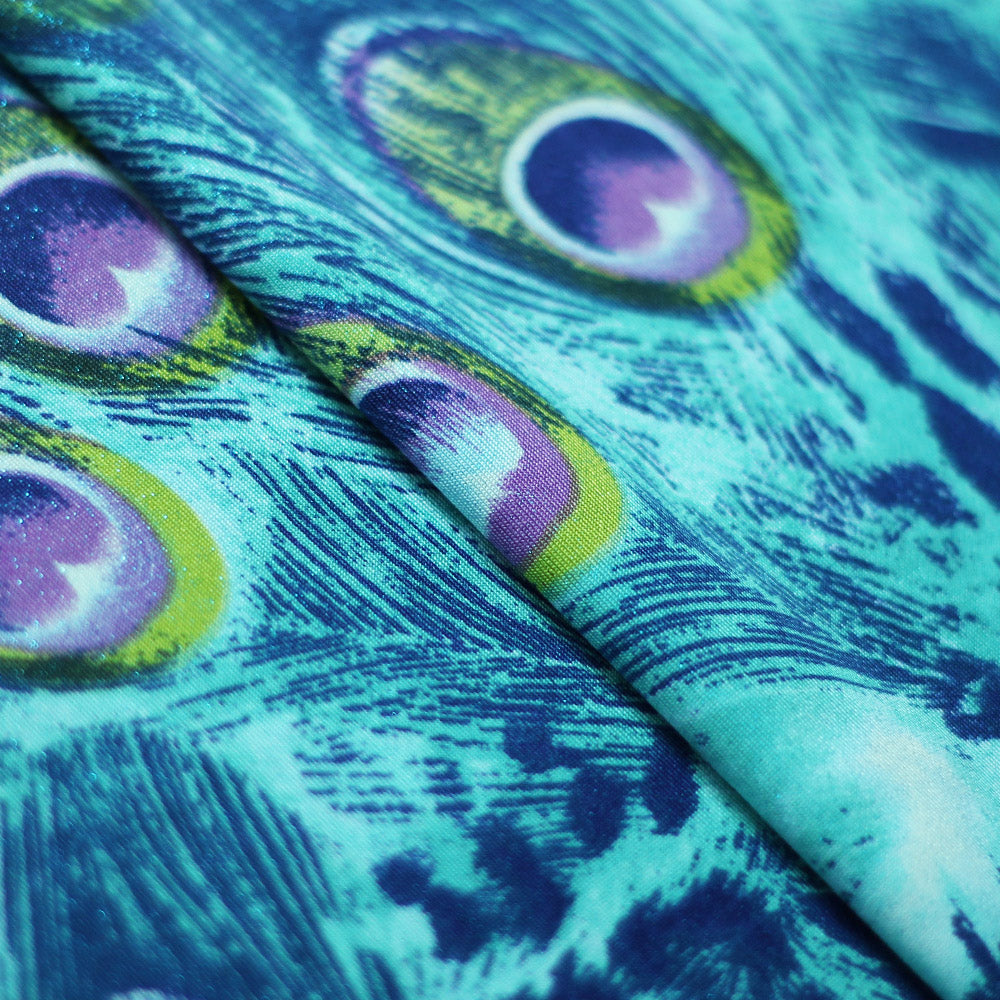 Peacock Foil fabric