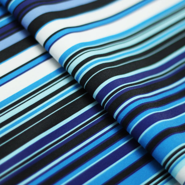 Zulu Stripes - wide horizontal Stripe Fabric - poly spandex