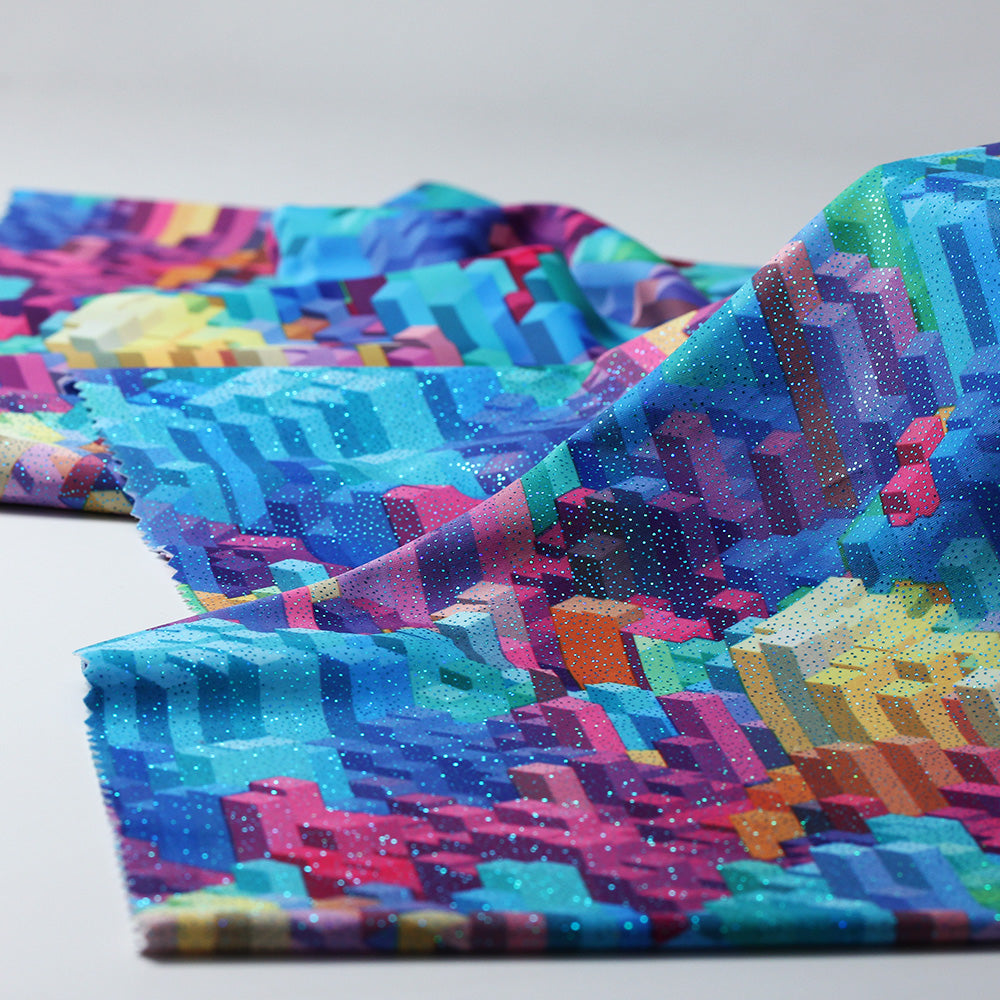 3D Vision Printed Poly Spandex Fabric