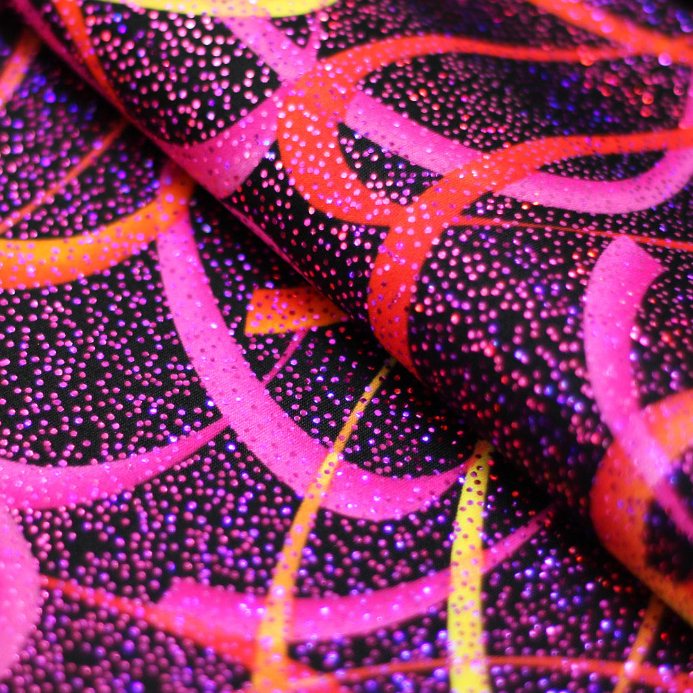 Wild Confetti Multi-color Rainbow Crescent Fabric