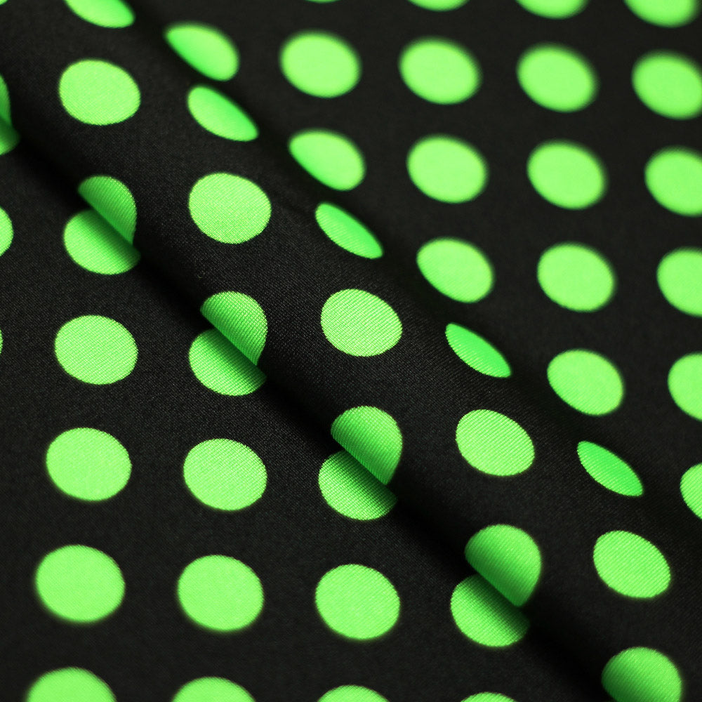 Black, Lime Dots