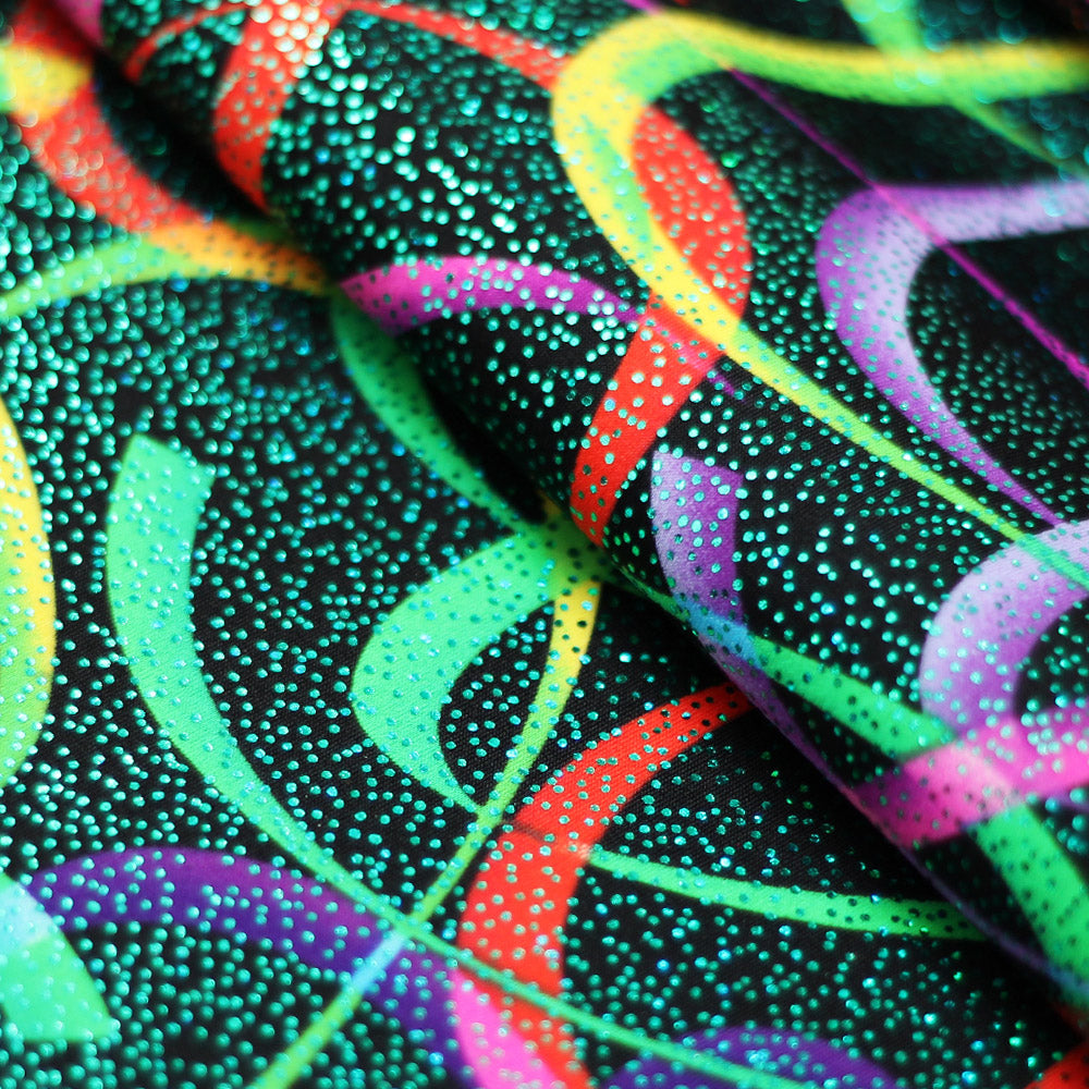 Wild Confetti Multi-color Rainbow Crescent Fabric