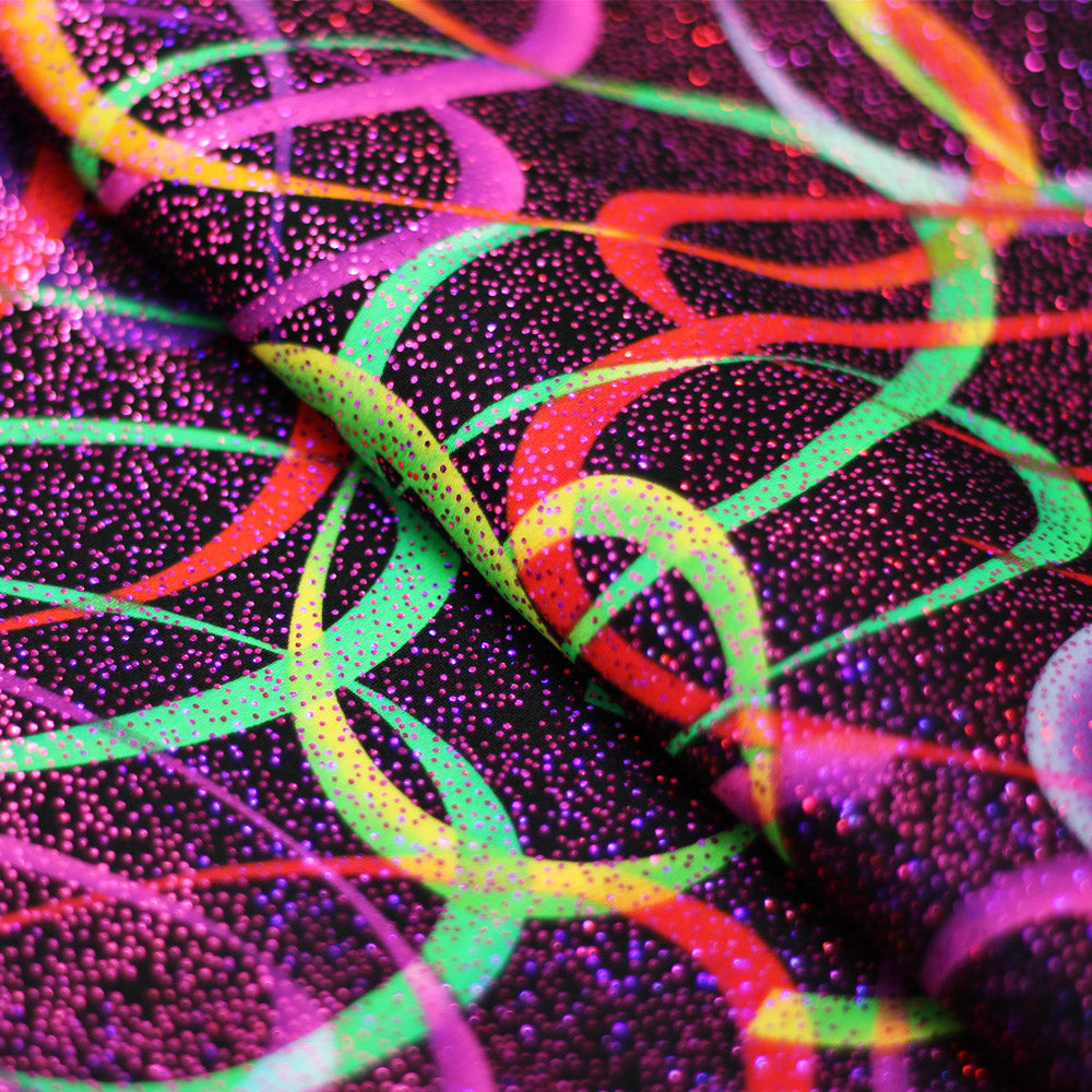 Wild Confetti Multi-color Rainbow Crescent Fabric