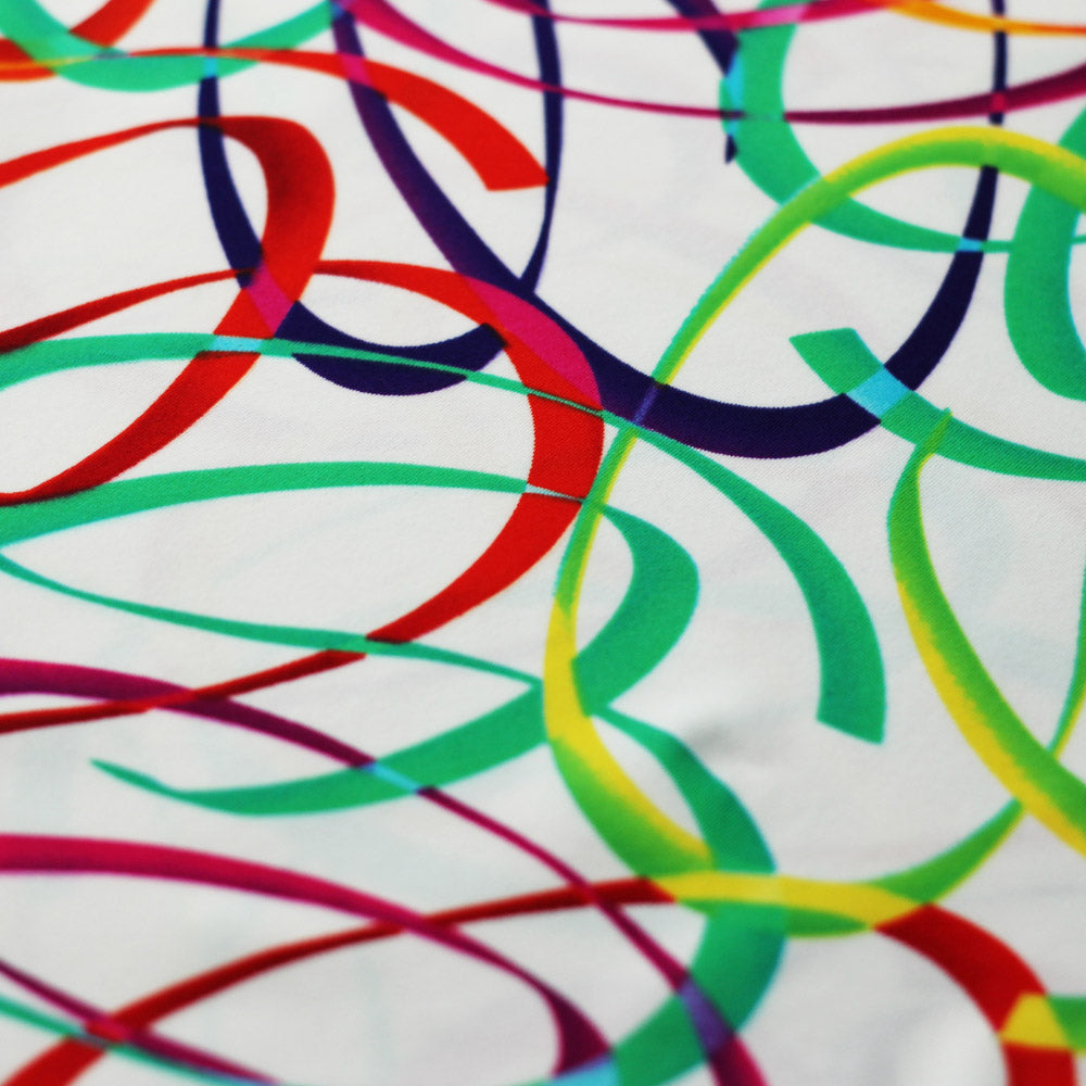 Wild Confetti Multi-color Rainbow Crescent Fabric