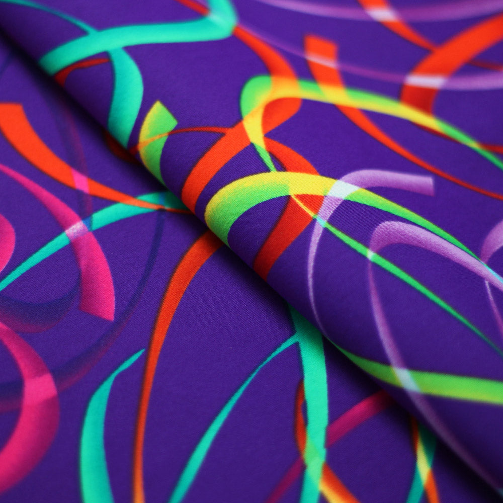 Wild Confetti Multi-color Rainbow Crescent Fabric