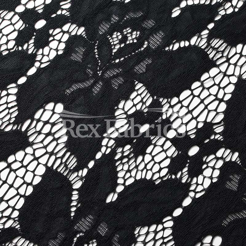Blossom Lace 4-Way Stretch Nylon Spandex Lace in 6 Colorways fabric