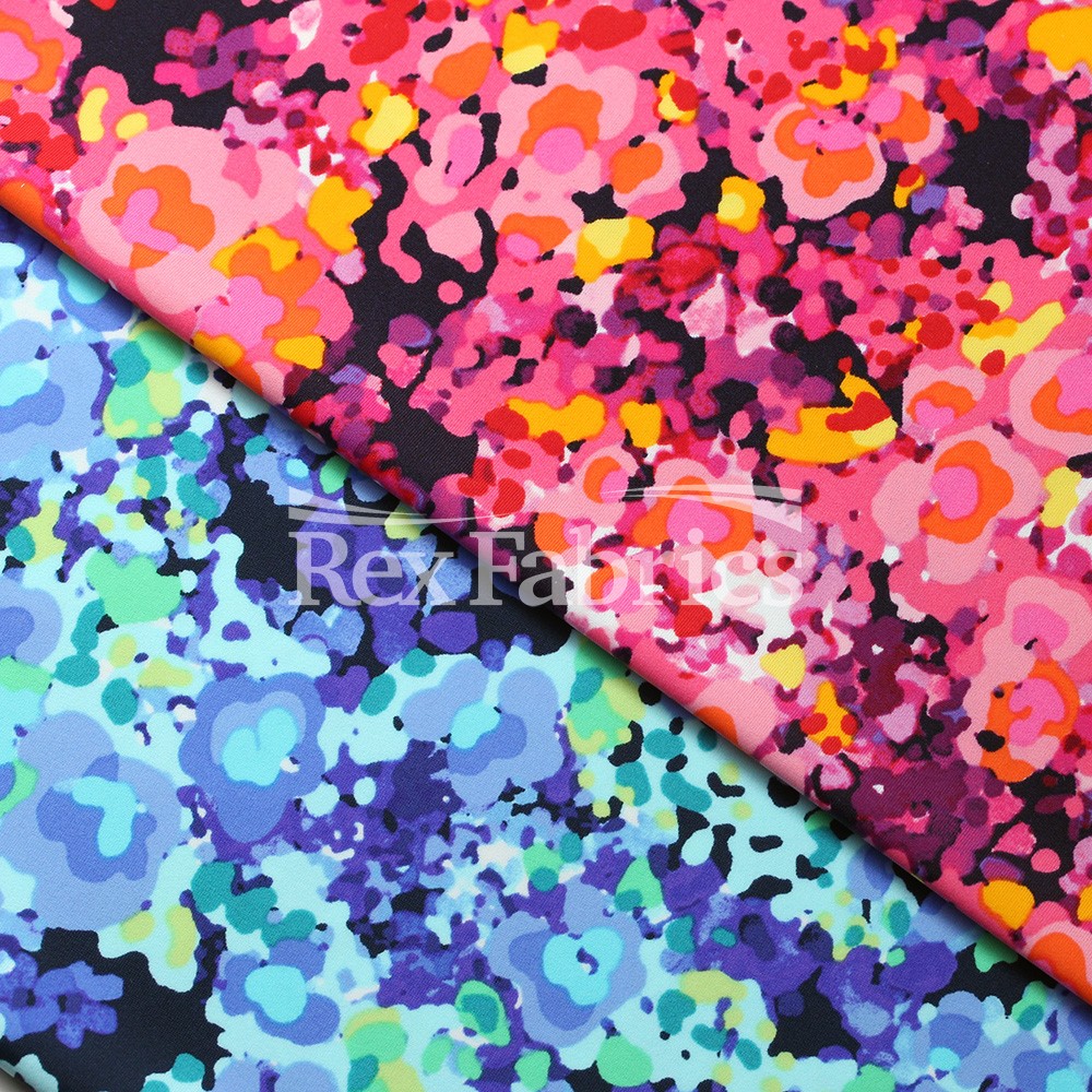 Boho Garden 4-Way Stretch Nylon Spandex Print fabric