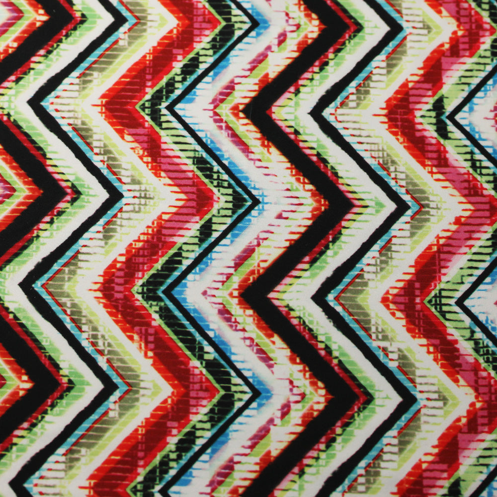 Chevron Pop Printed Poly Spandex fabric