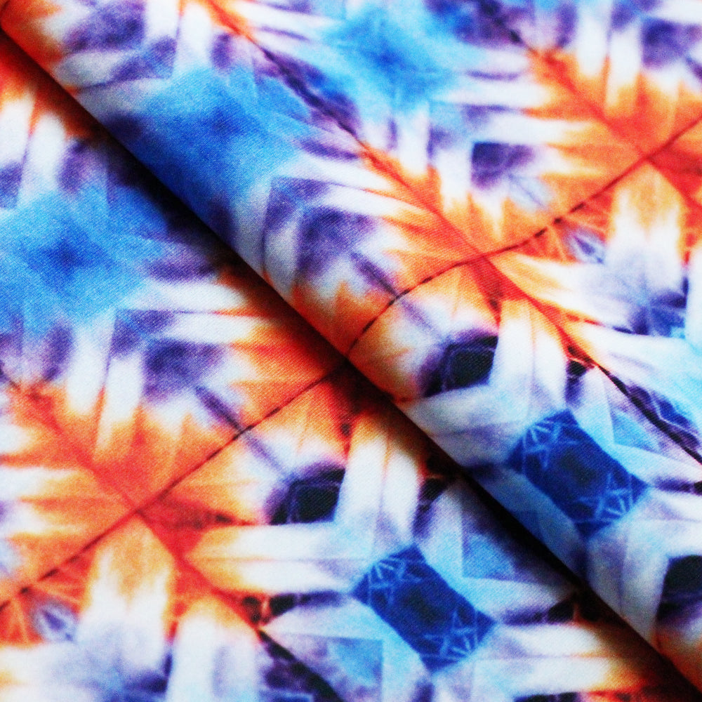 Chic Shibori Printed Poly Spandex fabric