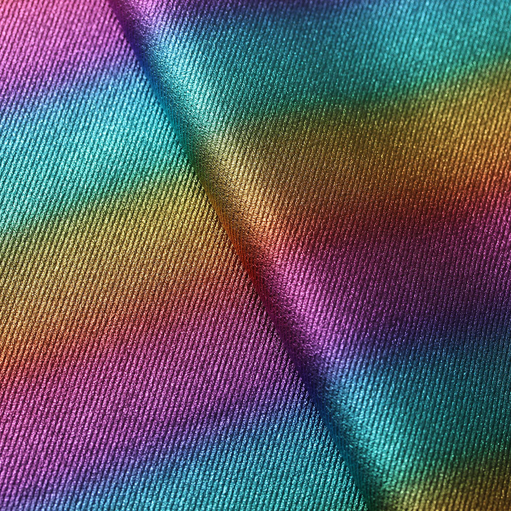 Denim Ombre Foil fabric