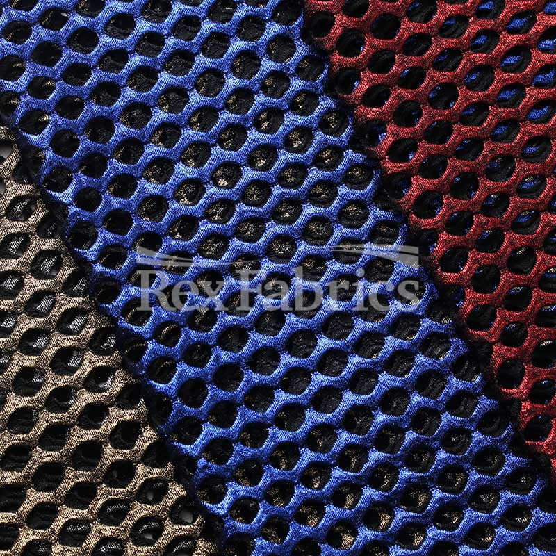Diamond Mesh With Foil - 4-Way Stretch Poly Spandex Mesh in 12 Colorways fabric