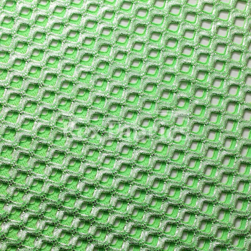 Diamond Mesh With Foil - 4-Way Stretch Poly Spandex Mesh in 12 Colorways fabric