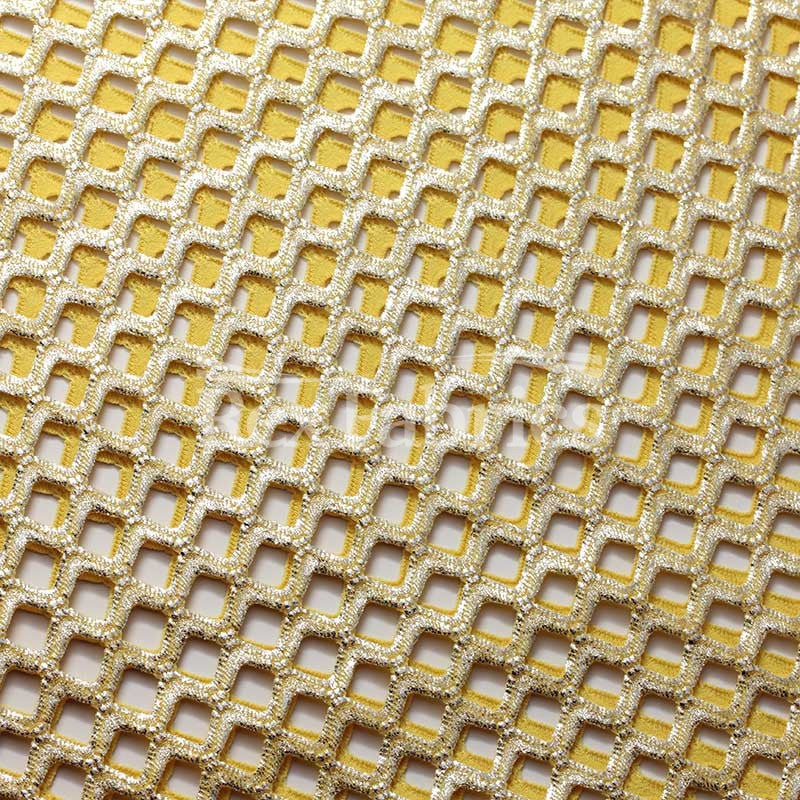 Diamond Mesh With Foil - 4-Way Stretch Poly Spandex Mesh in 12 Colorways fabric
