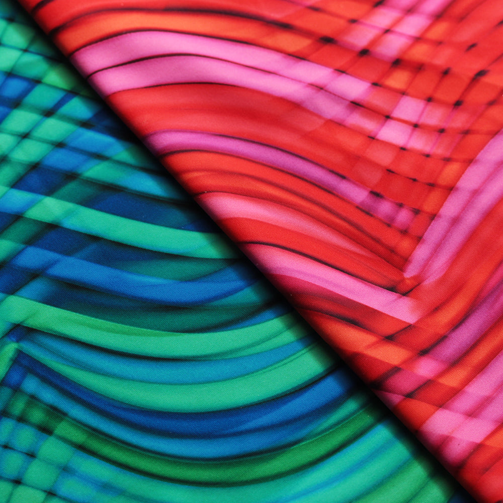 Color Aid Abstract Electric Kool-Aid - abstract 4 way stretch fabric - – Rex Fabrics
