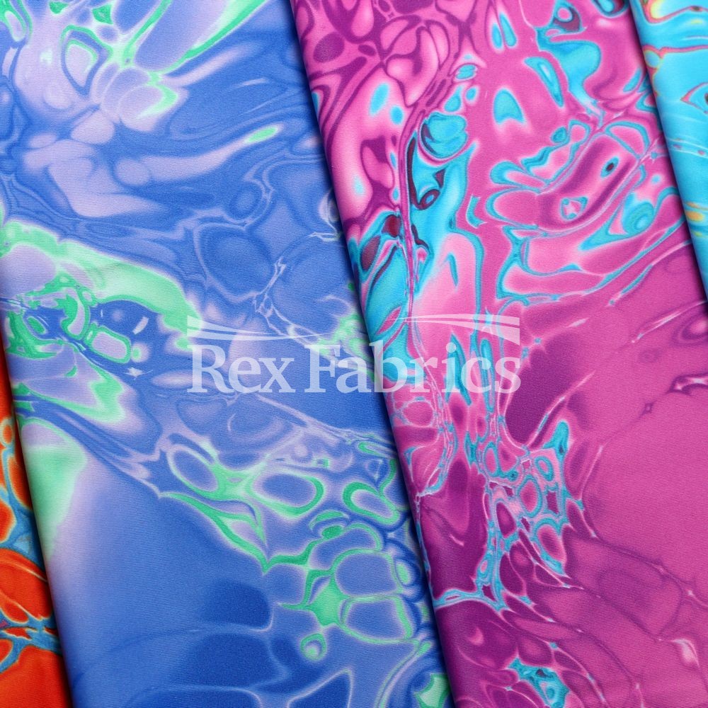 Vapor Wave - Poly Spandex Print fabric