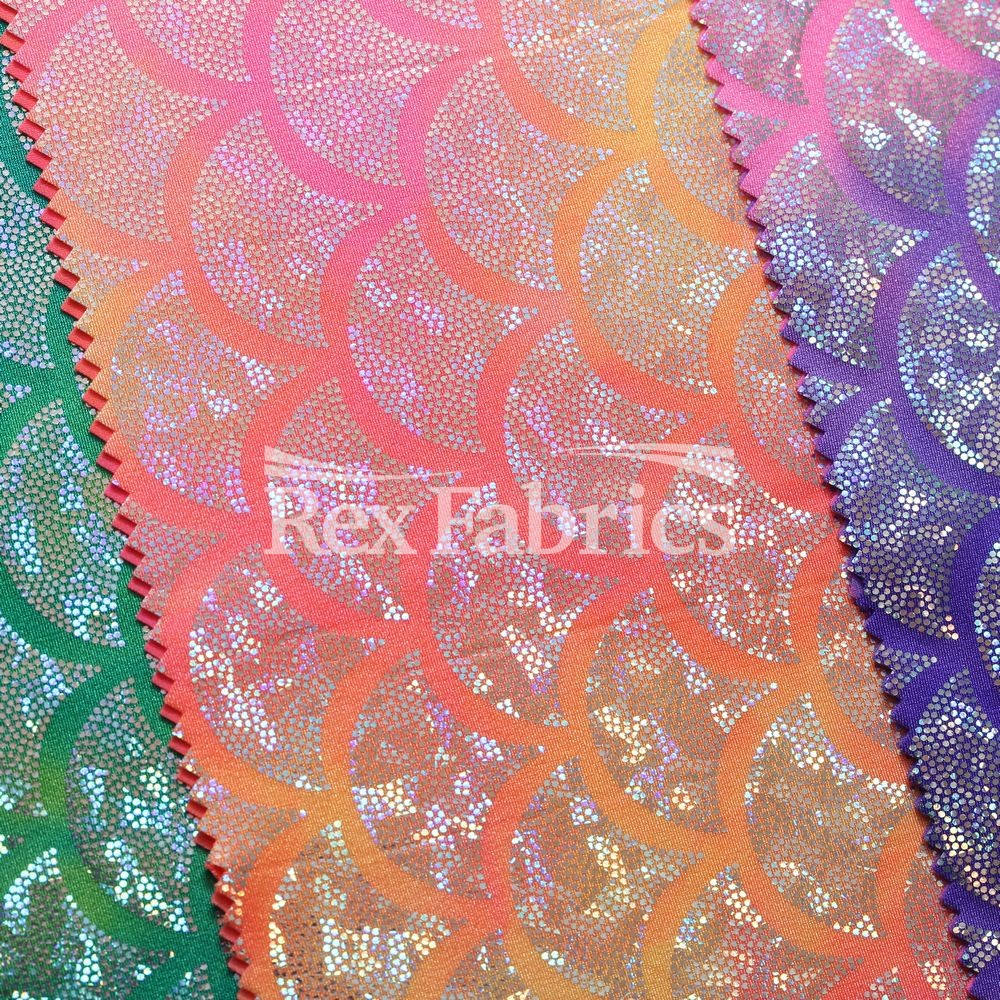 Tie Dye Monster Mermaid - Nylon Spandex Hologram fabric