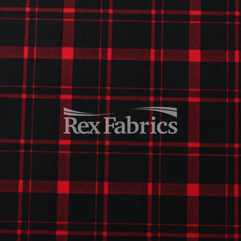 Modern Plaid Red Black