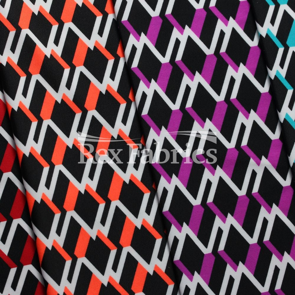 Neo Geo - 4-Way Stretch Nylon Spandex Print fabric