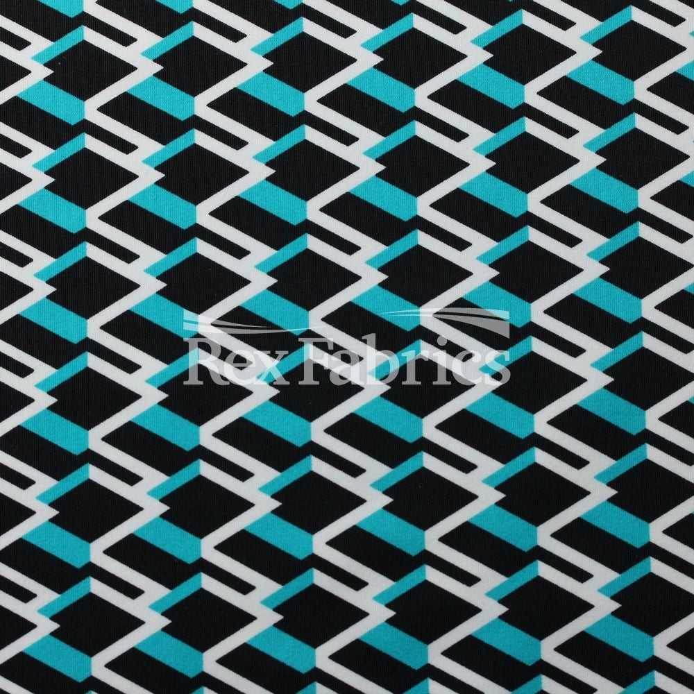 Neo Geo - 4-Way Stretch Nylon Spandex Print fabric