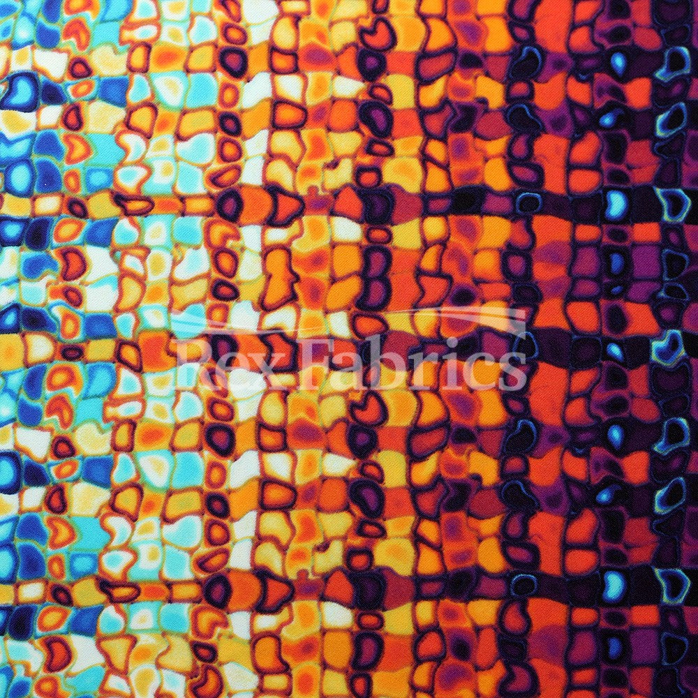 Kaleidoscope Stripe - 4-Way Stretch Nylon Spandex Print fabric