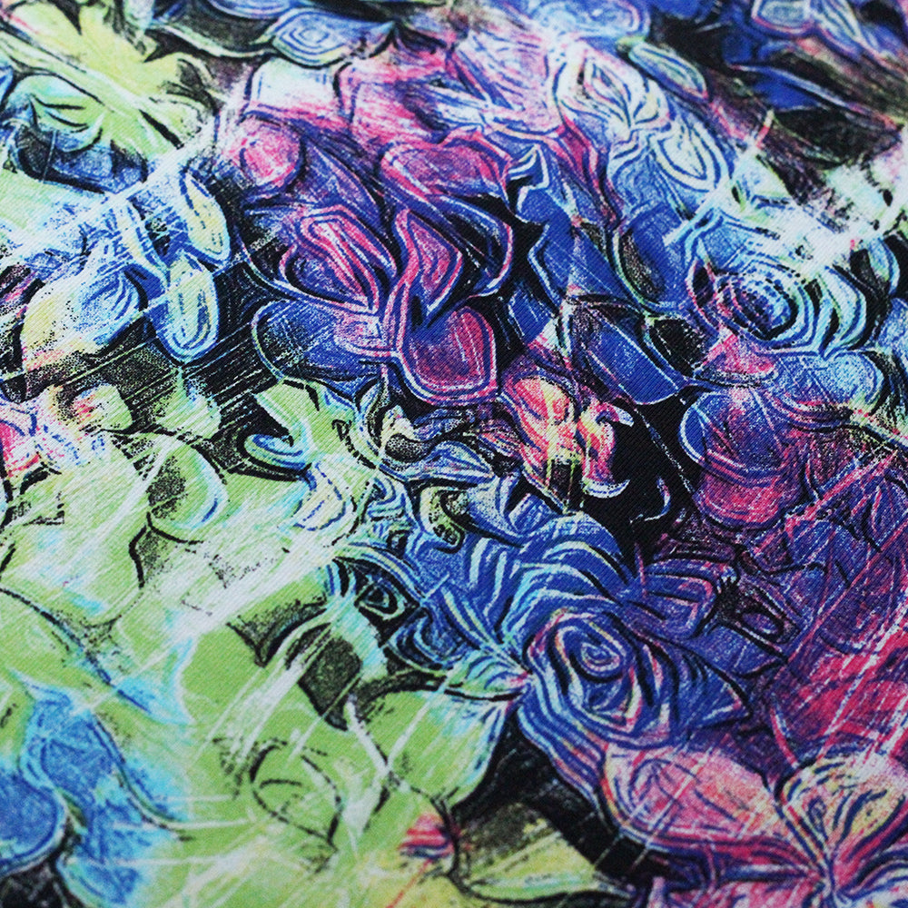 Blossom Battle Printed Nylon Spandex fabric